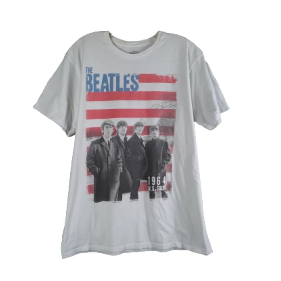 The Beatles Other - The Beatle's Men's The Beatles 1964 U.S. Tour Print White T-shirt Size L